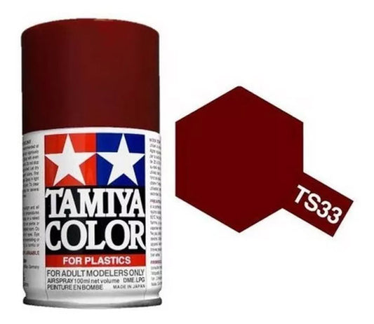 Pintura Aerosol Laca - Tamiya TS33 (Dull Red) - Rojo Apagado 100ml
