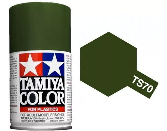 Pintura Aerosol Laca - Tamiya TS70 (Olive Drab / JGSDF) - Verde Oliva de la Fuerza Terrestre de Autodefensa de Japón 100ml