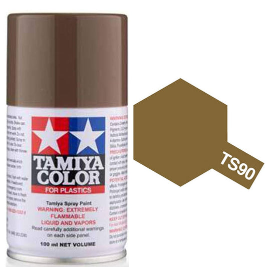 Pintura Aerosol Laca - Tamiya TS90 (Brown / JGSDF) - Café (Marrón) de la Fuerza Terrestre de Autodefensa de Japón 100ml