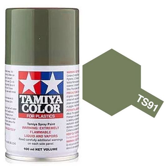 Pintura Aerosol Laca - Tamiya TS91 (Dark Green / JGSDF) - Verde Oscuro de la Fuerza Terrestre de Autodefensa de Japón 100ml