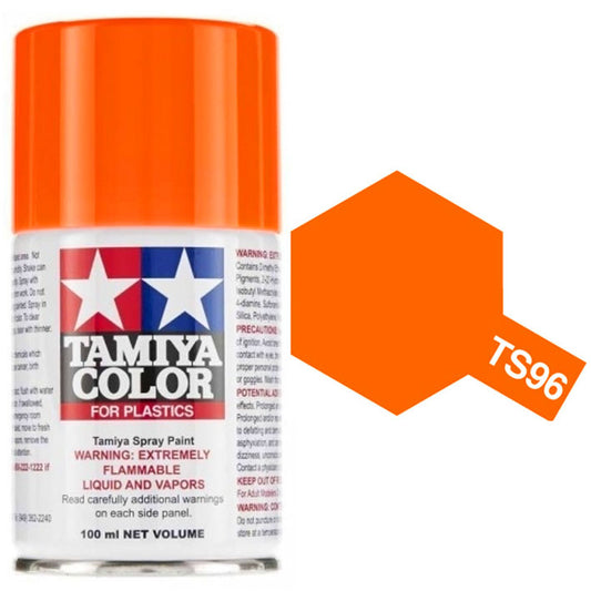 Pintura Aerosol Laca - Tamiya TS96 (Fluorescent Orange) -  Naranja Fluorescente 100ml