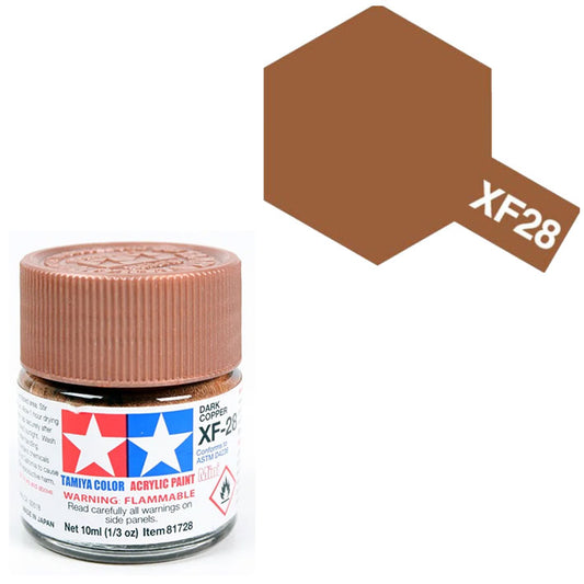 Pintura Acrílica - Tamiya XF28 (Dark Copper) - Cobre Oscuro 23ml / 10 ml