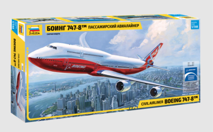 Modelo a escala 1/144 para armar: Civil airliner Boeing 747-8'