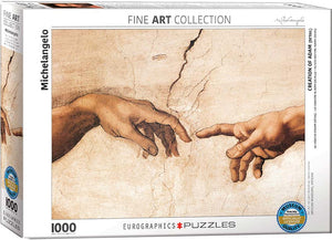ROMPECABEZAS 1000 PIEZAS EUROGRAPHICS: Creation of Adam (Detail) - Michelangelo