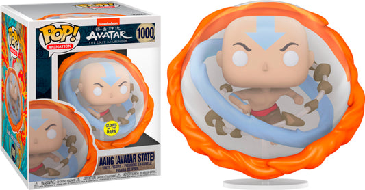 Funko Pop Super: Avatar - Aang Maestro 4 Elementos 6 Pulgadas Glow Exclusivo