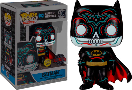 Funko Pop Heroes: DC Día de los Muertos - Batman Glow Exclusivo
