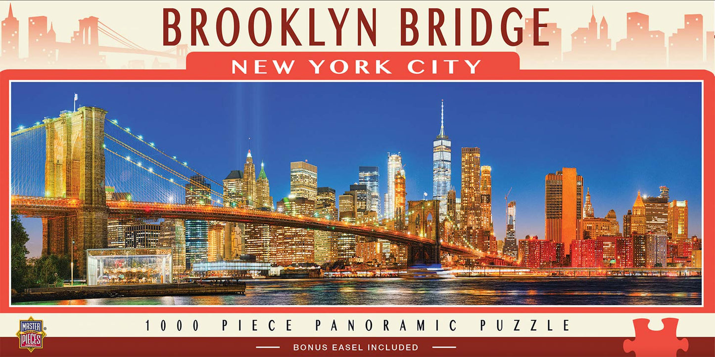 ROMPECABEZAS 1000 PIEZAS PANORAMICO MASTER PIECES: BROOKLYN BRIDGE, NY