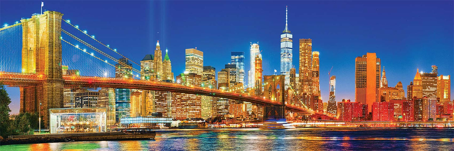 ROMPECABEZAS 1000 PIEZAS PANORAMICO MASTER PIECES: BROOKLYN BRIDGE, NY