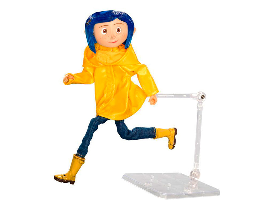 NECA - Coraline - Coraline con Impermeable Figura Articulada 7"
