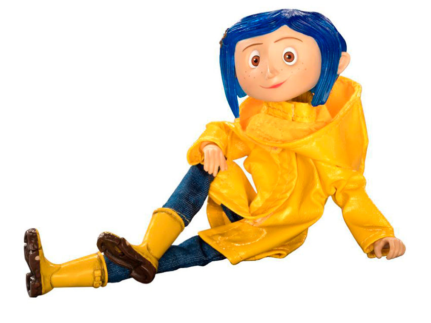 NECA - Coraline - Coraline con Impermeable Figura Articulada 7"