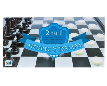 AJEDREZ Y DAMAS MAGNÉTICO: Juego de Mesa