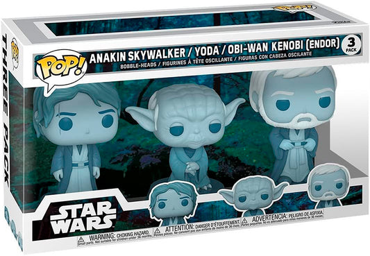 Funko Pop Star Wars: Adventures Across the Galaxy - Fantasmas de la Fuerza 3 pack (Anakin, Obi Wan, Yoda)