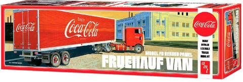 Modelo a escala 1/25 para armar: Caja de trailer Fruehauf Beaded Van Coca cola
