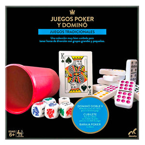 JUEGOS POKER Y DOMINO DOBLE 9 FOIL: Juego de Mesa