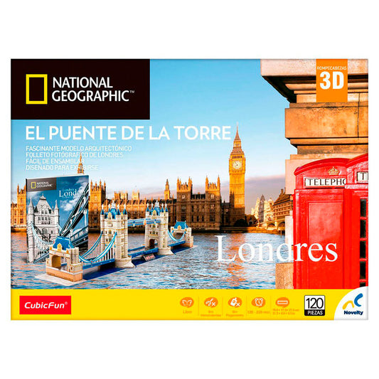 ROMPECABEZAS 3D NOVELTY: NATIONAL GEOGRAPHIC - LONDRES TOWER BRIDGE