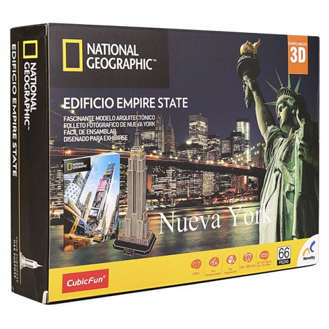 ROMPECABEZAS 3D NOVELTY: NATIONAL GEOGRAPHIC - NUEVA YORK EMPIRE STATE