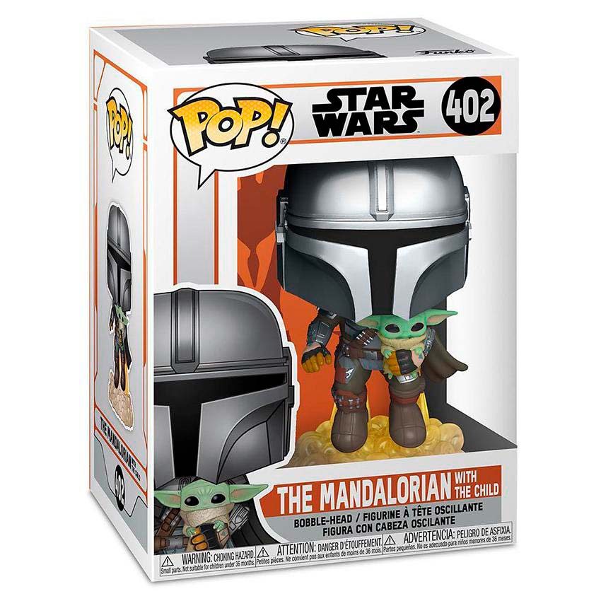 Funko Pop Star Wars: El Mandaloriano - Mandaloriano Volando con Baby Yoda