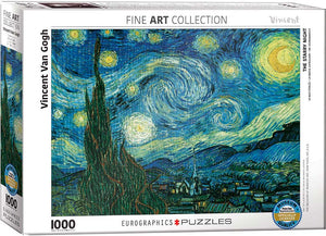 ROMPECABEZAS 1000 PIEZAS EUROGRAPHICS: Starry Night (Noche Estrellada) - Vincent Van Gogh