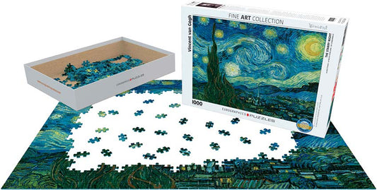 ROMPECABEZAS 1000 PIEZAS EUROGRAPHICS: Starry Night (Noche Estrellada) - Vincent Van Gogh