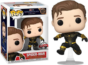 Funko Pop Marvel: Spiderman No Way Home - Spiderman sin mascara Traje Negro Exclusivo