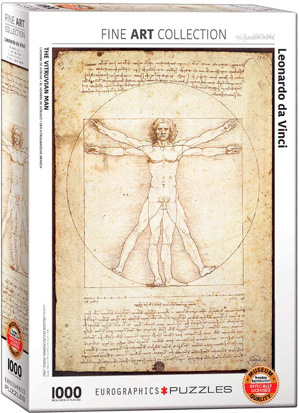 ROMPECABEZAS 1000 PIEZAS EUROGRAPHICS: Vitruvius Man - Leonardo Da Vinci