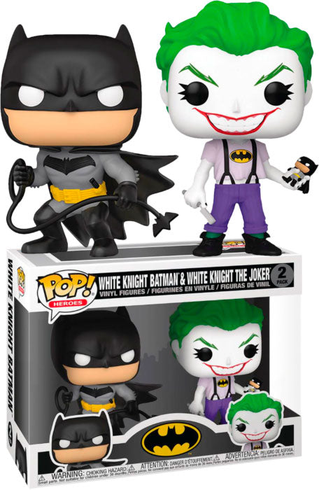 Funko Pop Heroes: DC - White Knight Batman y White Knight Joker 2 Pack Exclusivo