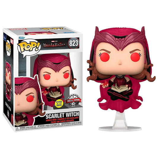 Funko Pop Marvel: WandaVision - Bruja Escarlata con Libro Glow Exclusivo